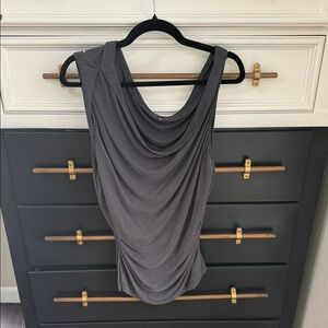 Anthropologie Pilcro Charcoal Drape Tank